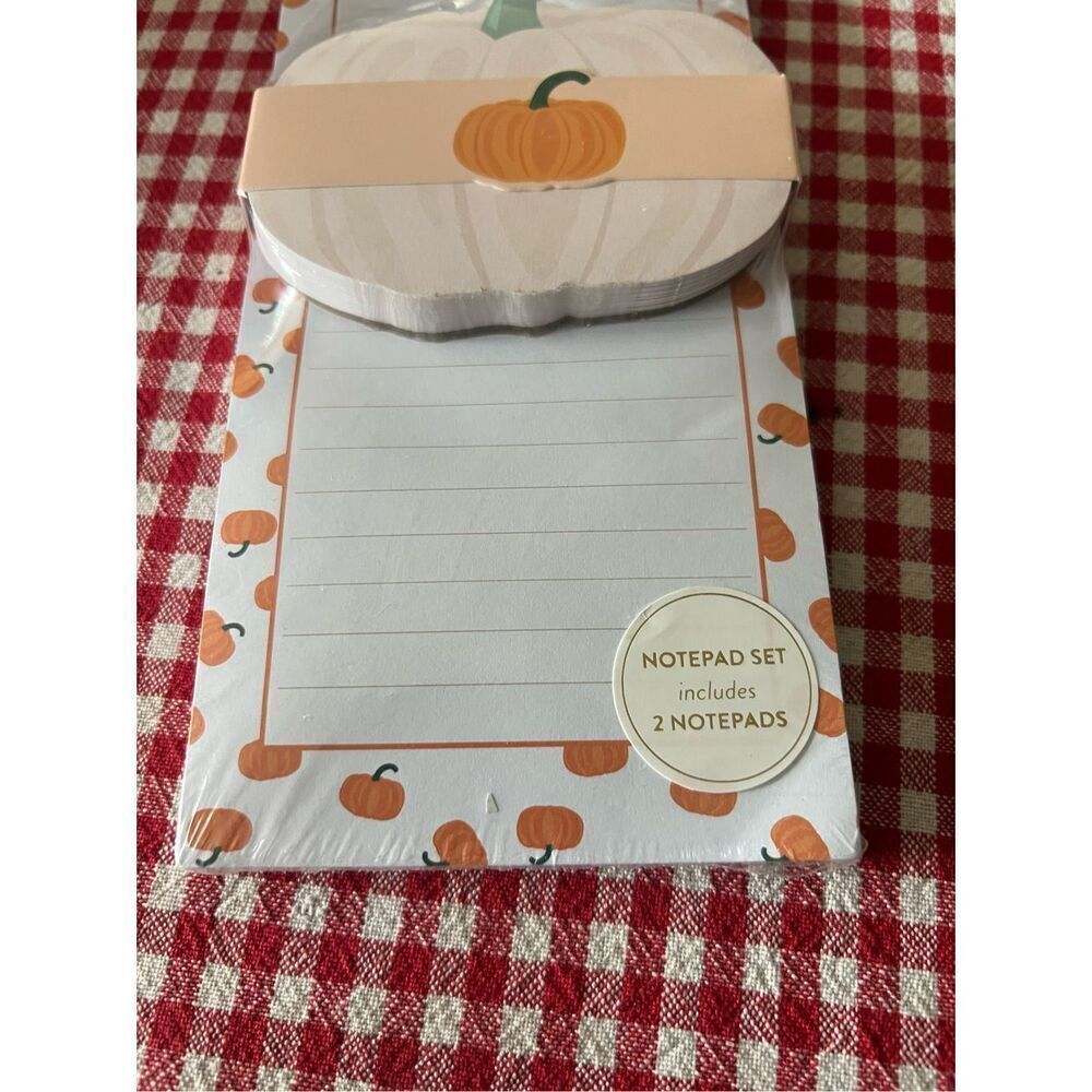 Eccolo Fall Pumpkin Notepad Set New - Picture 2 of 5